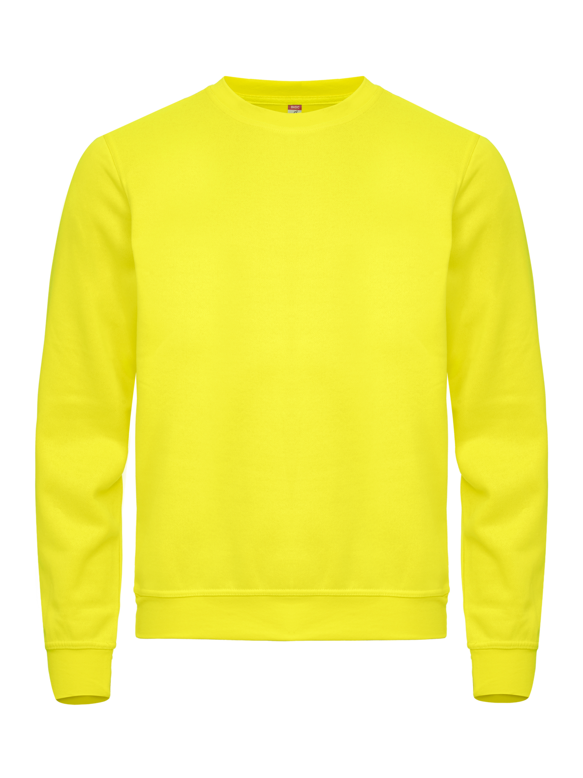 Clique Basic Roundneck – Signalgul – forside