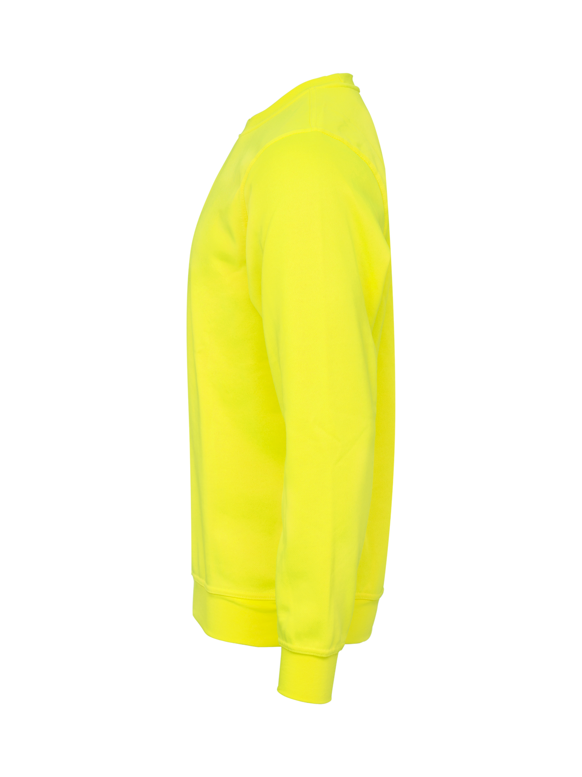 Clique Basic Roundneck – Signalgul – venstre side