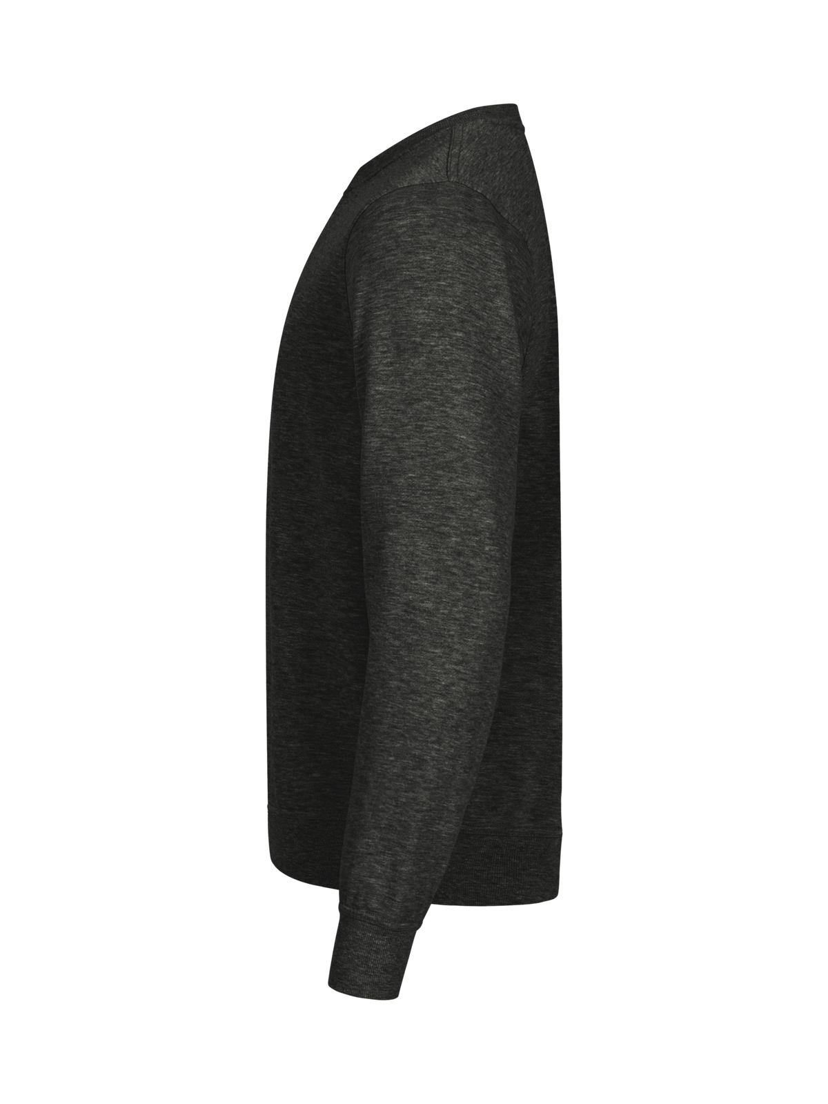 Clique Basic Roundneck – Antrasittmelert – venstre side