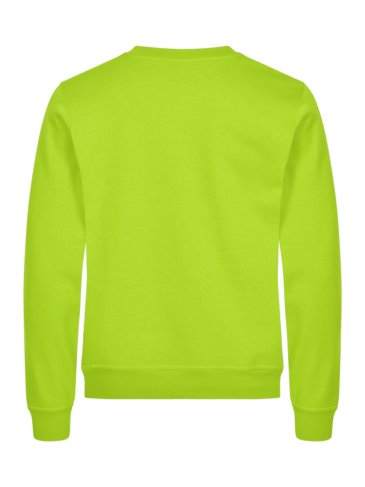 Clique Basic Roundneck – Signalgrønn – bakside