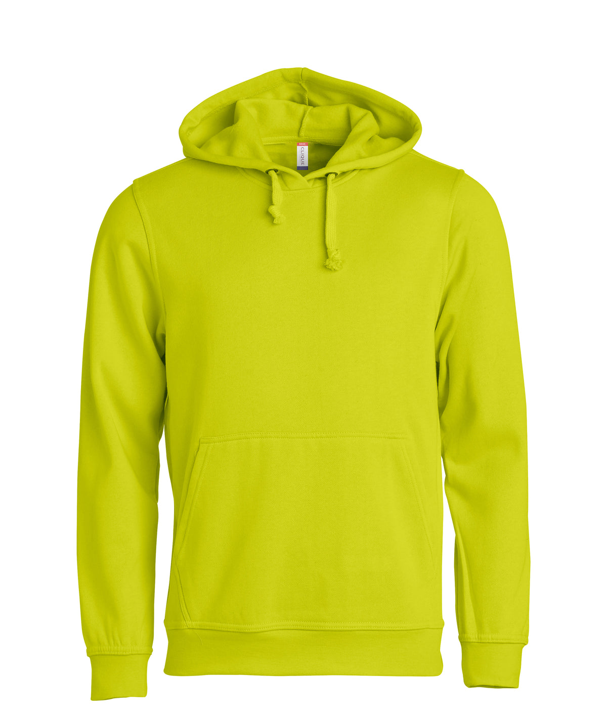 Clique Basic Hoody – Signalgrønn – forside