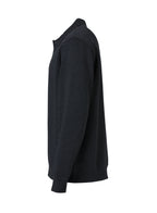 Clique Basic Polo Sweater – Antrasittmelert – venstre side