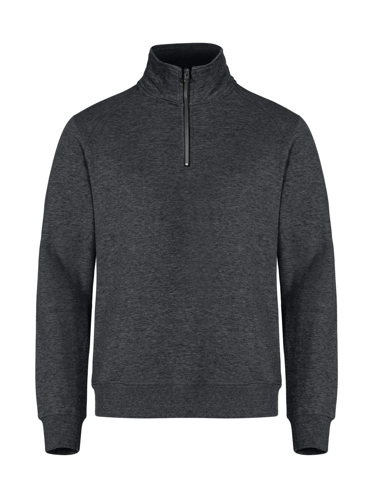 Clique Basic Half Zip – Antrasittmelert – forside