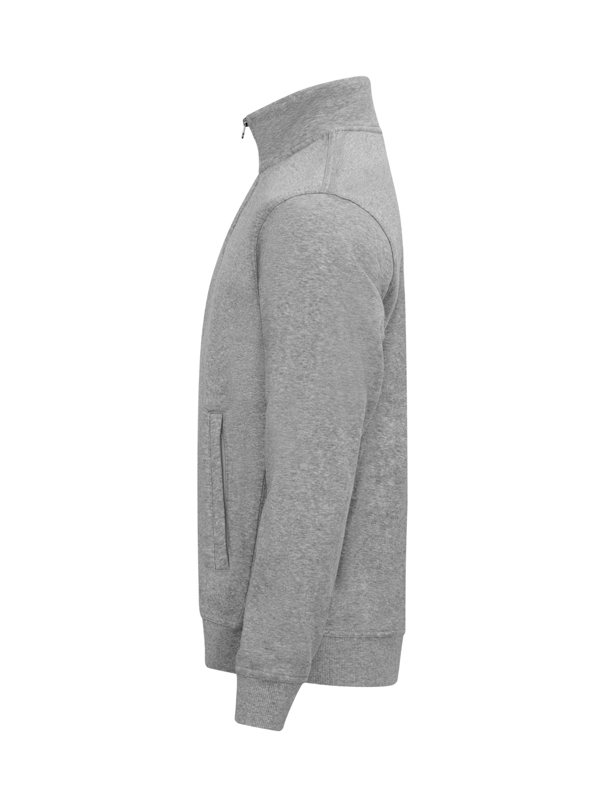 Clique Basic Half Zip – Gråmelert – venstre side
