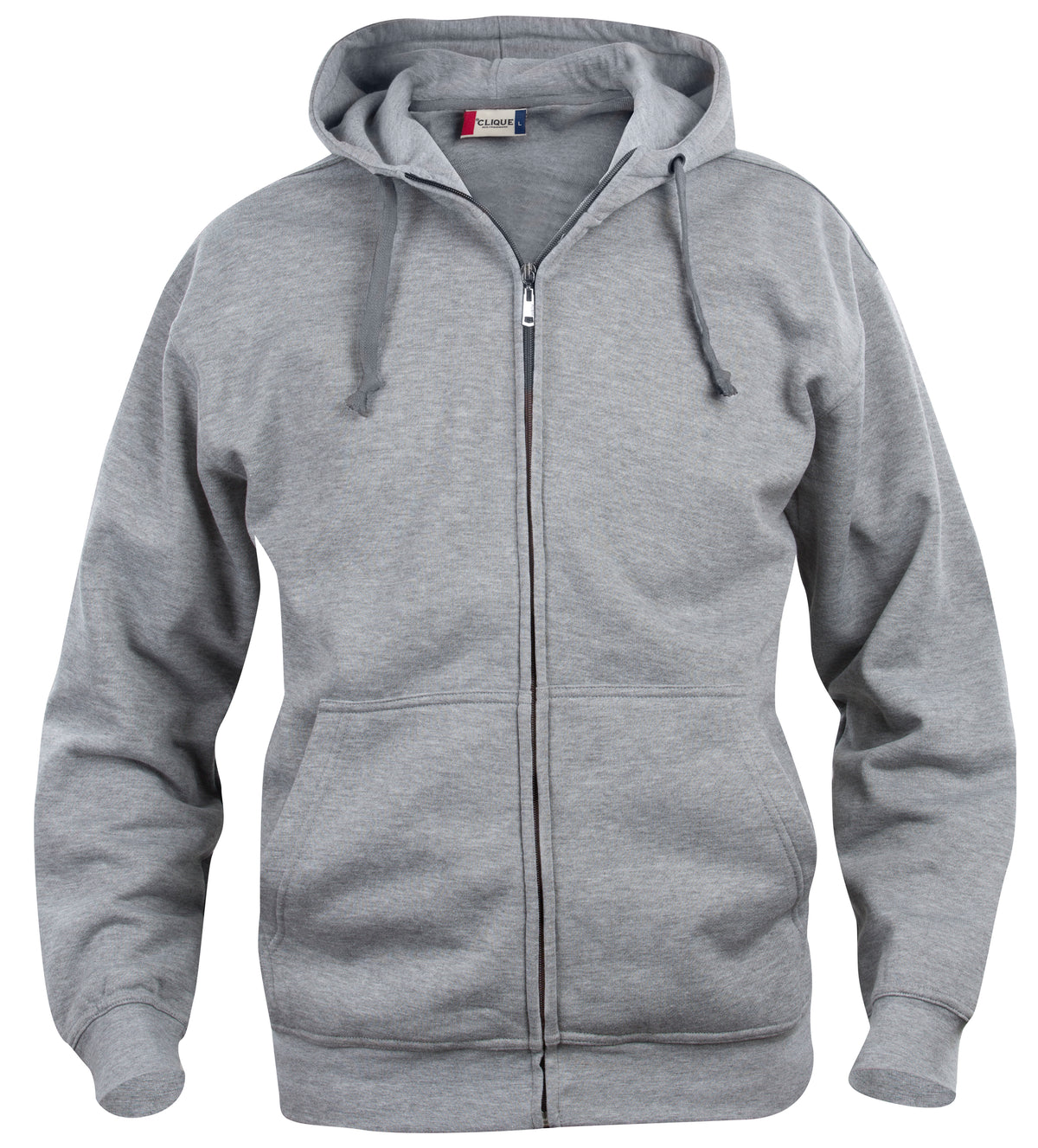 Clique Basic Hoody Full Zip – Gråmelert – produktbilde
