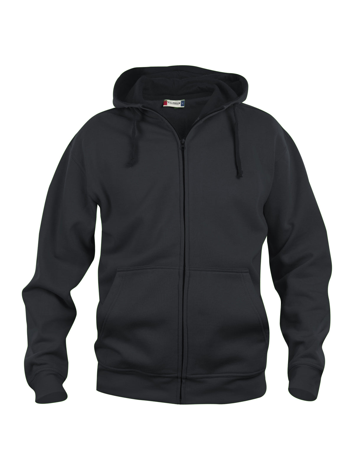 Clique Basic Hoody Full Zip – Svart – forside