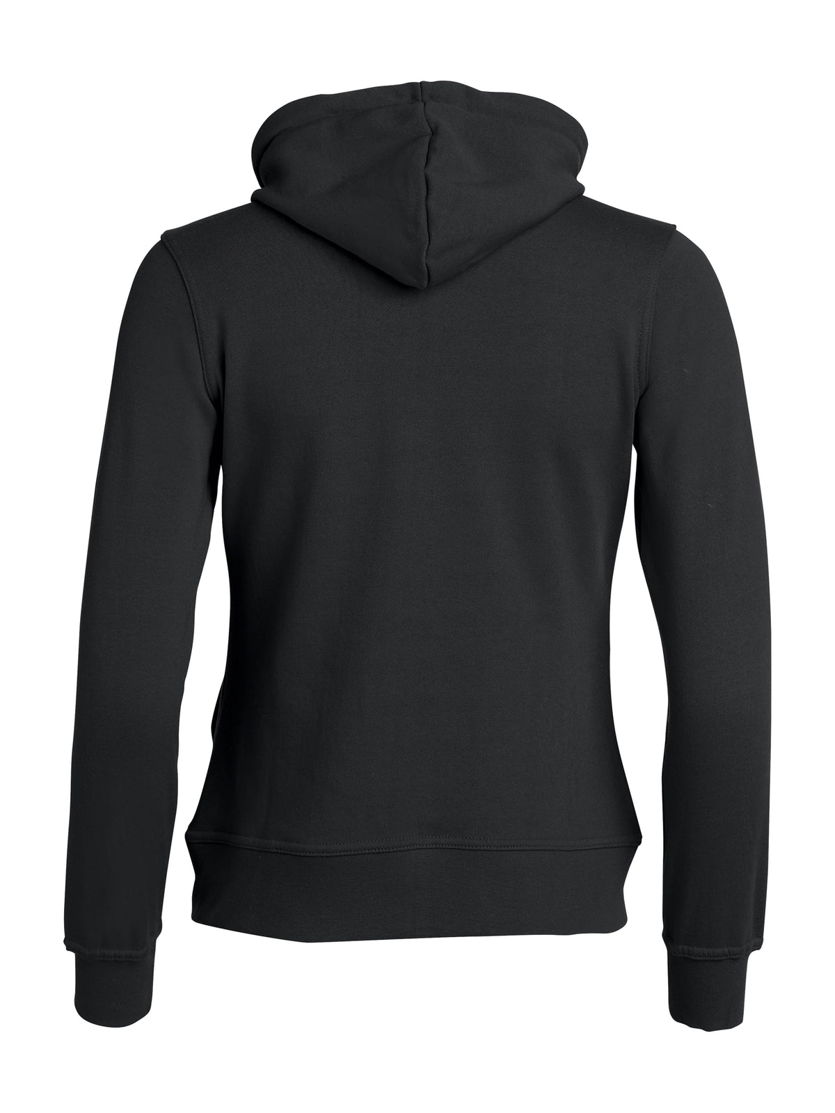 Clique Basic Hoody Full Zip – dame – Svart – bakside