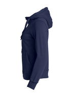 Clique Basic Hoody Full Zip – dame – Mørk marineblå – venstre side