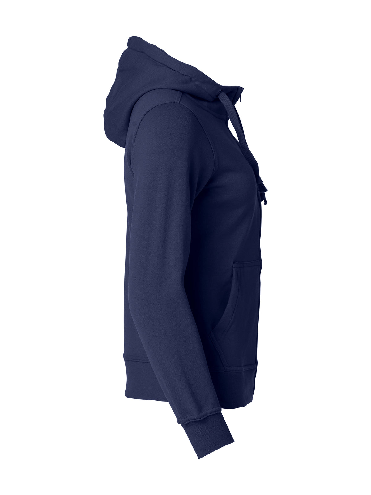 Clique Basic Hoody Full Zip – dame – Mørk marineblå – høyre side