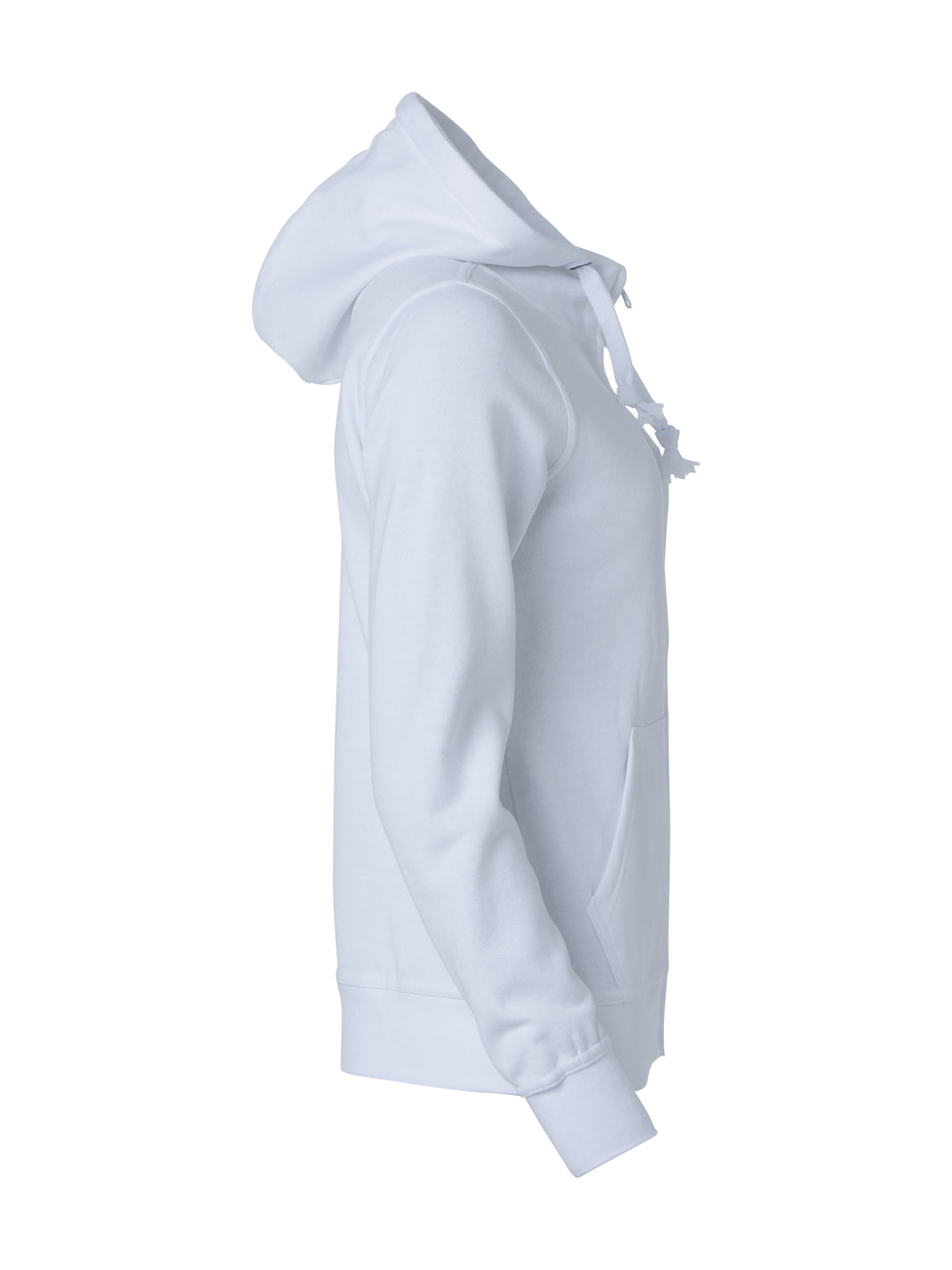 Clique Basic Hoody Full Zip – dame – Hvit – høyre side