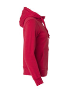 Clique Basic Hoody Full Zip – dame – Rød – høyre side