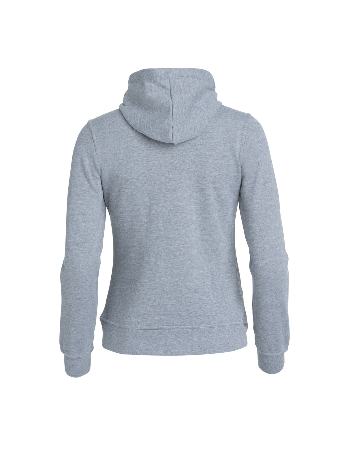 Clique Basic Hoody Full Zip – dame – Gråmelert – bakside