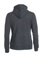 Clique Basic Hoody Full Zip – dame – Antrasittmelert – bakside