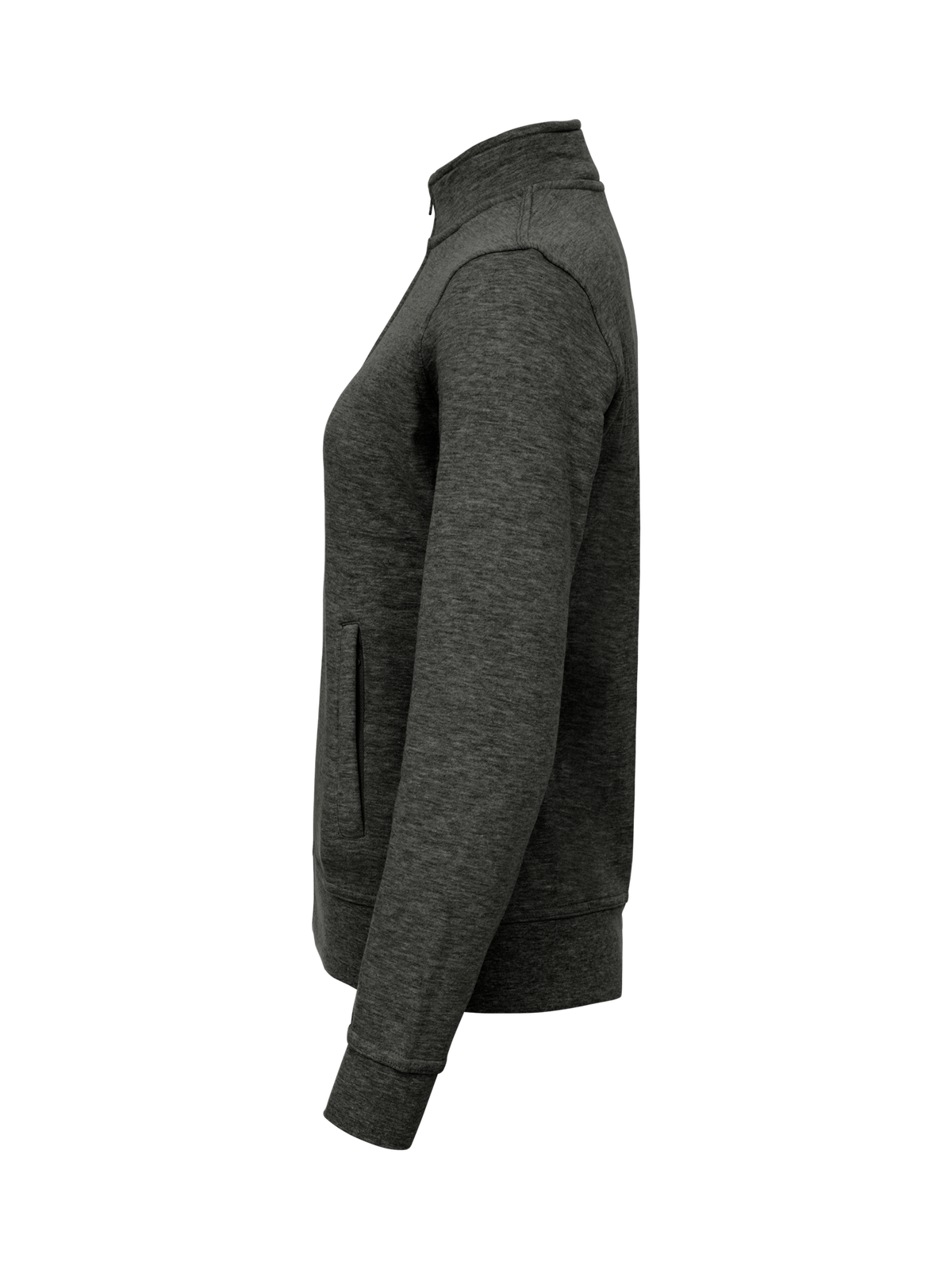 Clique Basic Cardigan – dame – Antrasittmelert – venstre side