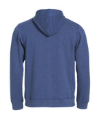 Clique Classic Hoody Full Zip – Blåmelert – bakside