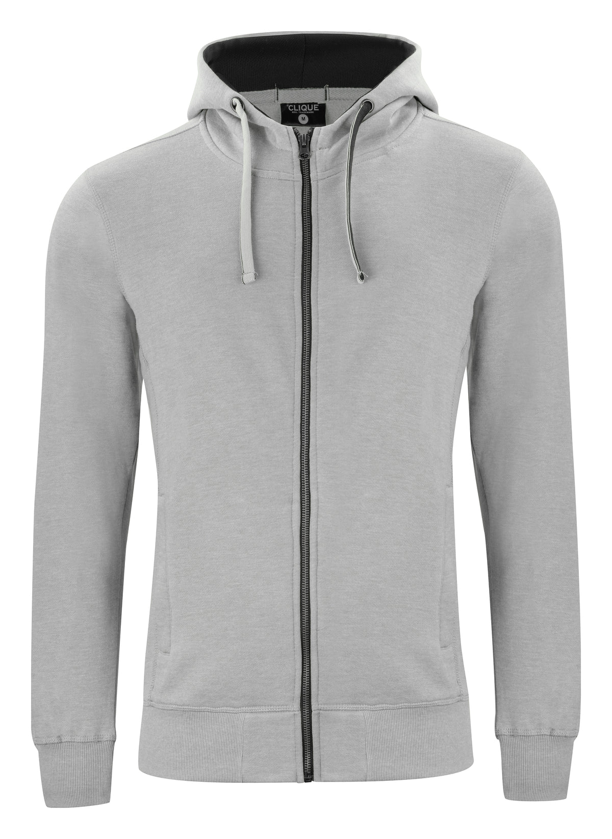 Clique Classic Hoody Full Zip – Gråmelert – forside