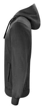 Clique Classic Hoody Full Zip – Antrasittmelert – venstre side