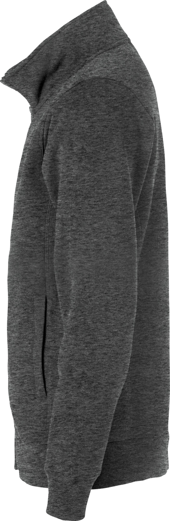 Clique Classic Cardigan – Antrasittmelert – venstre side