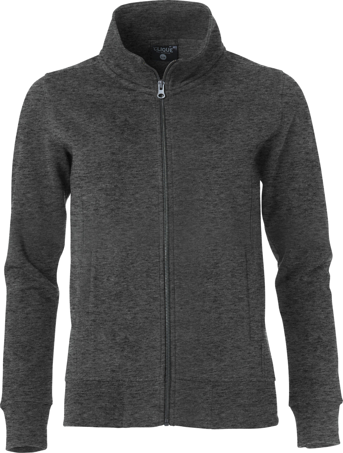 Clique Classic Cardigan – dame – Antrasittmelert – forside