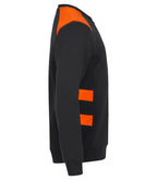 Clique Ambition Roundneck – Svart / Signaloransje – høyre side