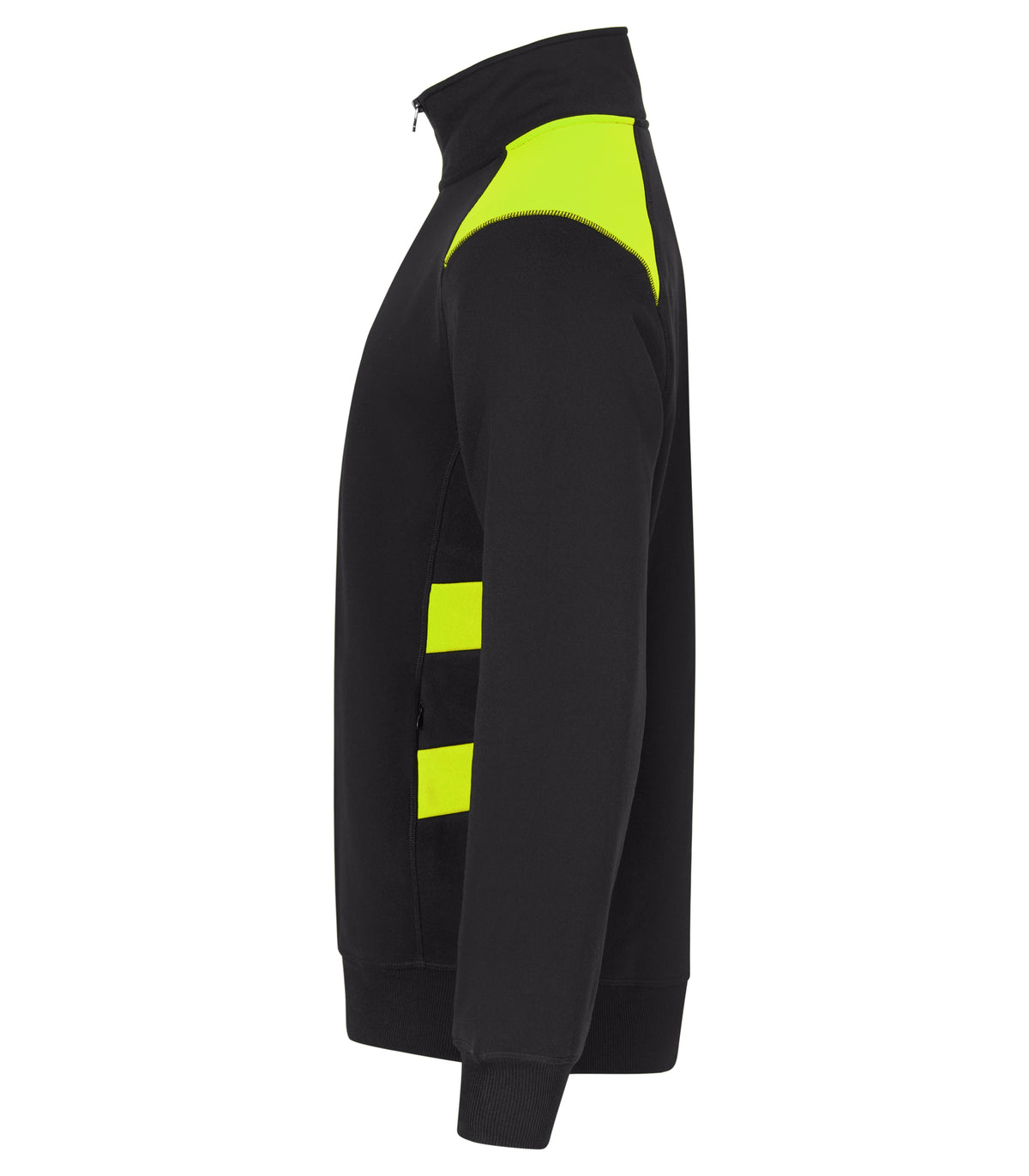 Clique Ambition Half Zip – Signalgul – venstre side