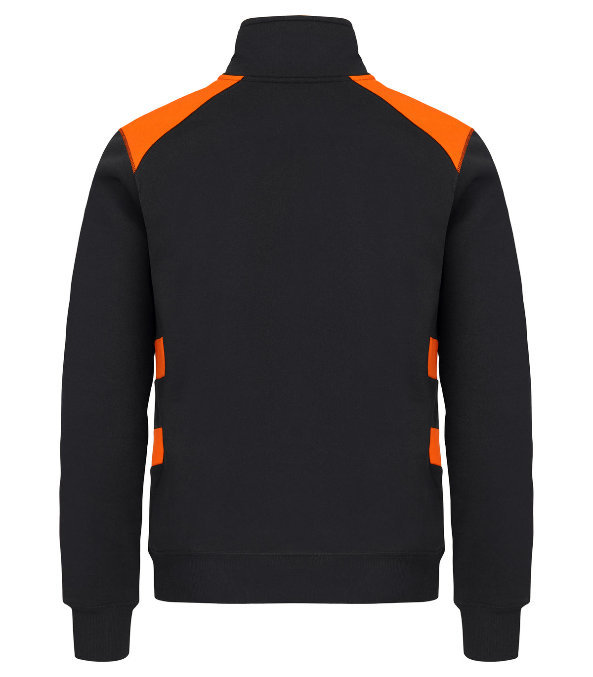 Clique Ambition Half Zip – Signaloransje – bakside