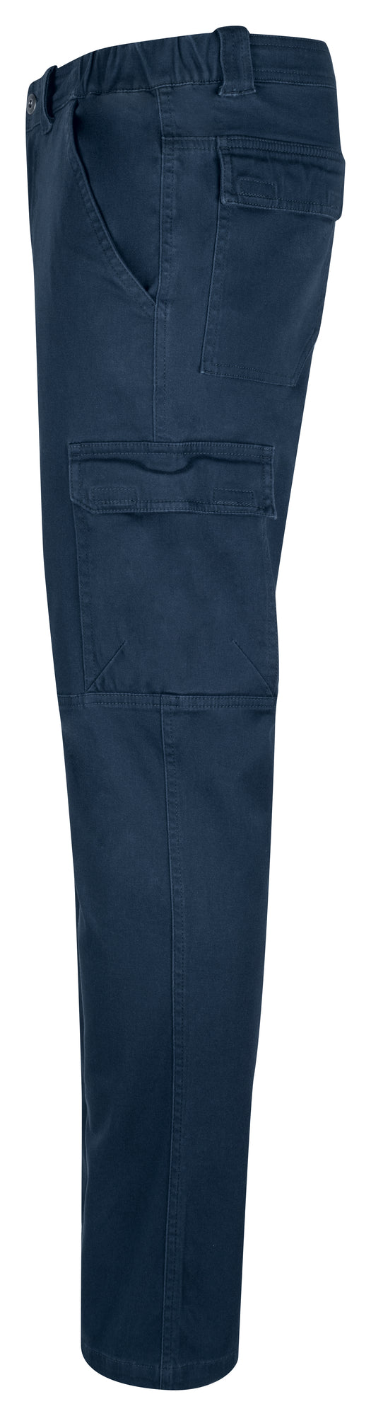 Clique Cargo Pocket Stretch – Mørk marineblå – venstre side