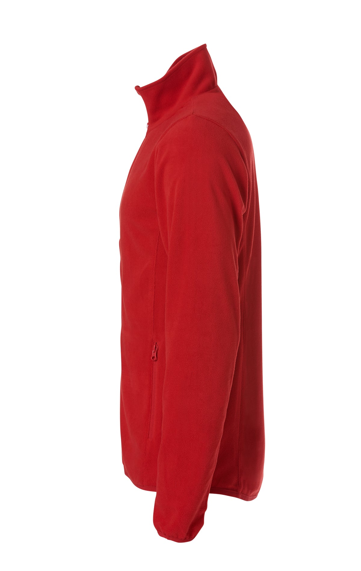 Clique Basic Micro Fleece Jacket – Rød – venstre side