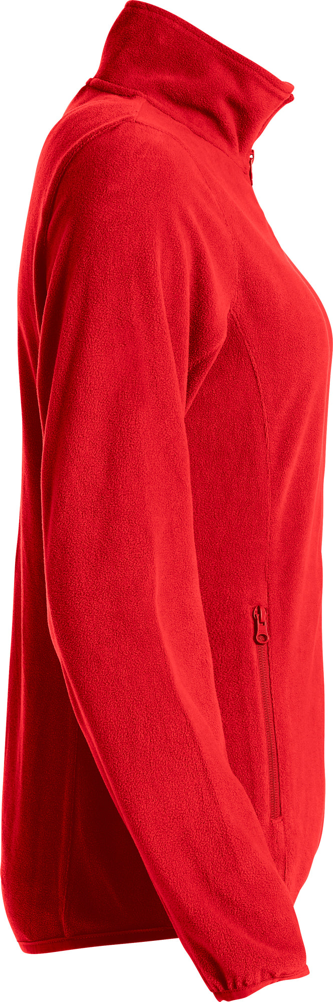 Clique Basic Micro Fleece Jacket – dame – Rød – høyre side