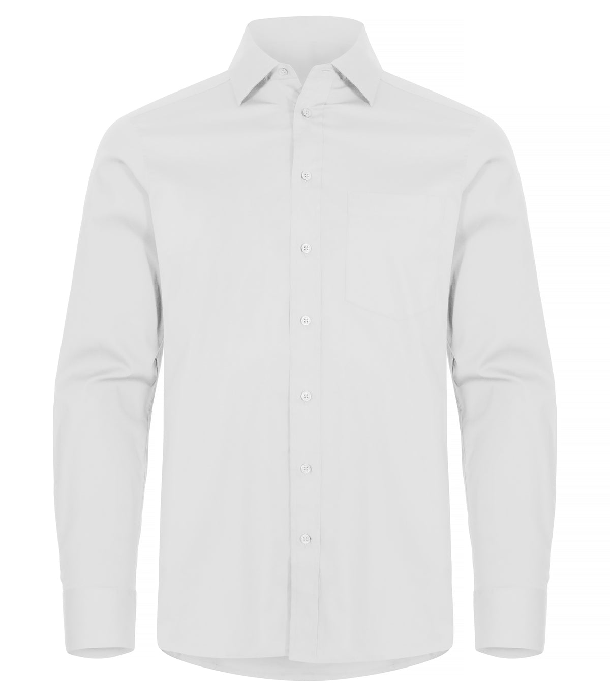 Clique Stretch Shirt L/S – Hvit – forside