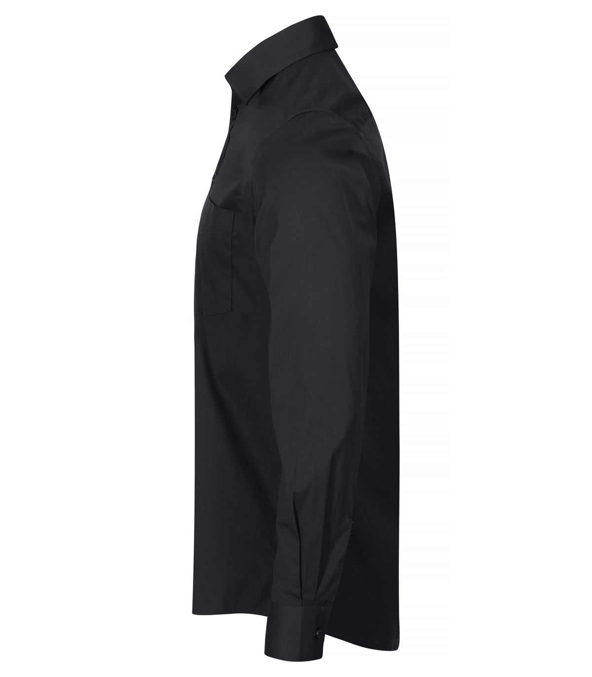 Clique Stretch Shirt L/S – Svart – venstre side