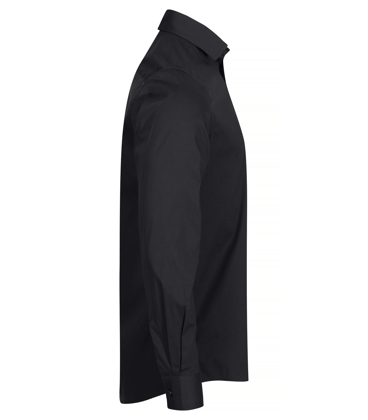 Clique Stretch Shirt L/S – Svart – høyre side