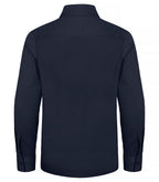 Clique Stretch Shirt L/S – Mørk marineblå – bakside