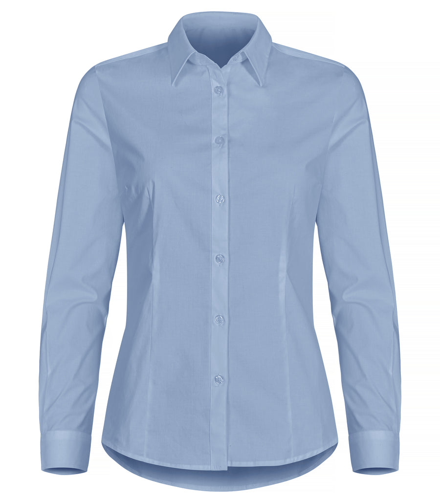 Clique Stretch Shirt L/S – dame – Lys blå – forside