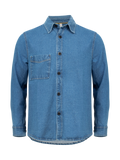 Clique Overshirt – Denimblå – forside