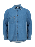 Clique Overshirt – Denimblå – forside