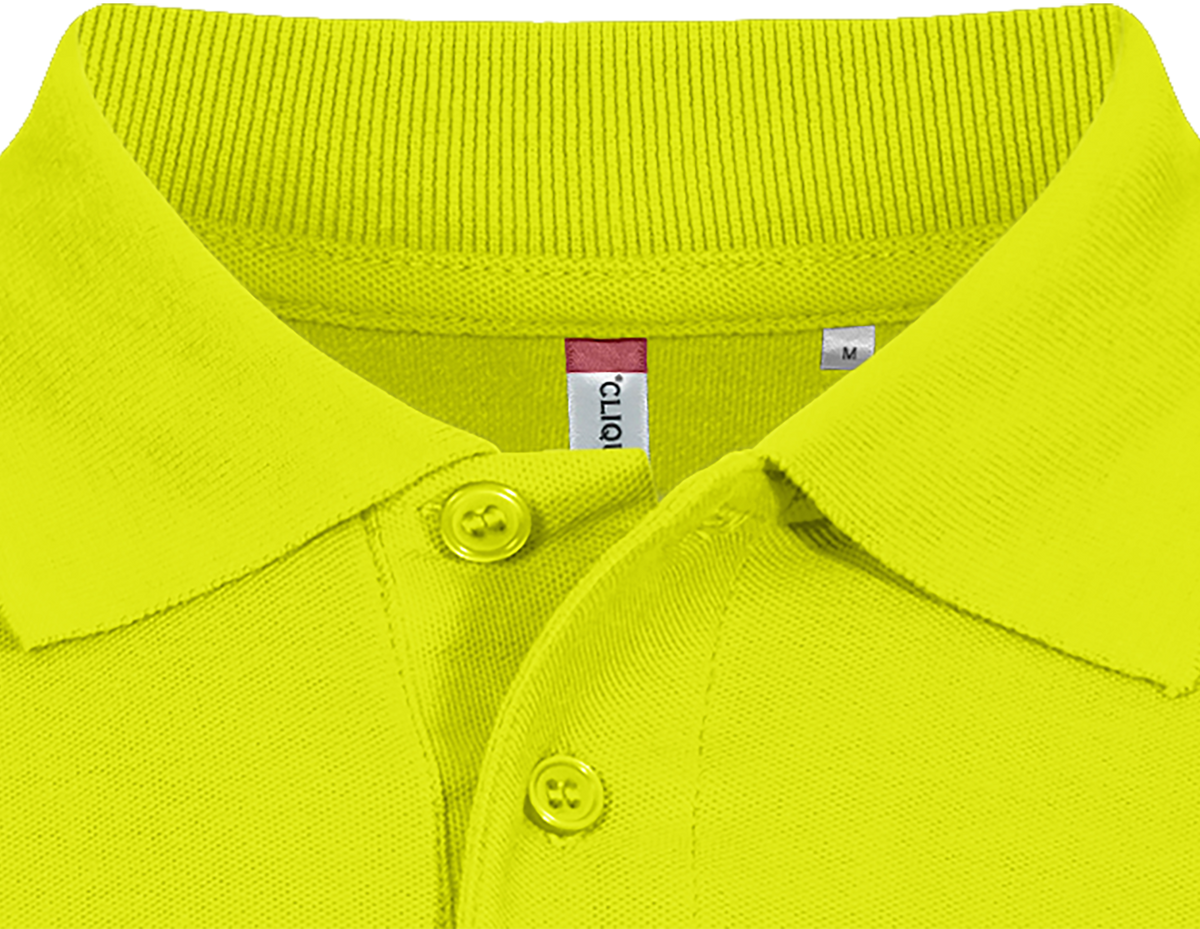 Clique Basic Polo – Signalgrønn – produktbilde