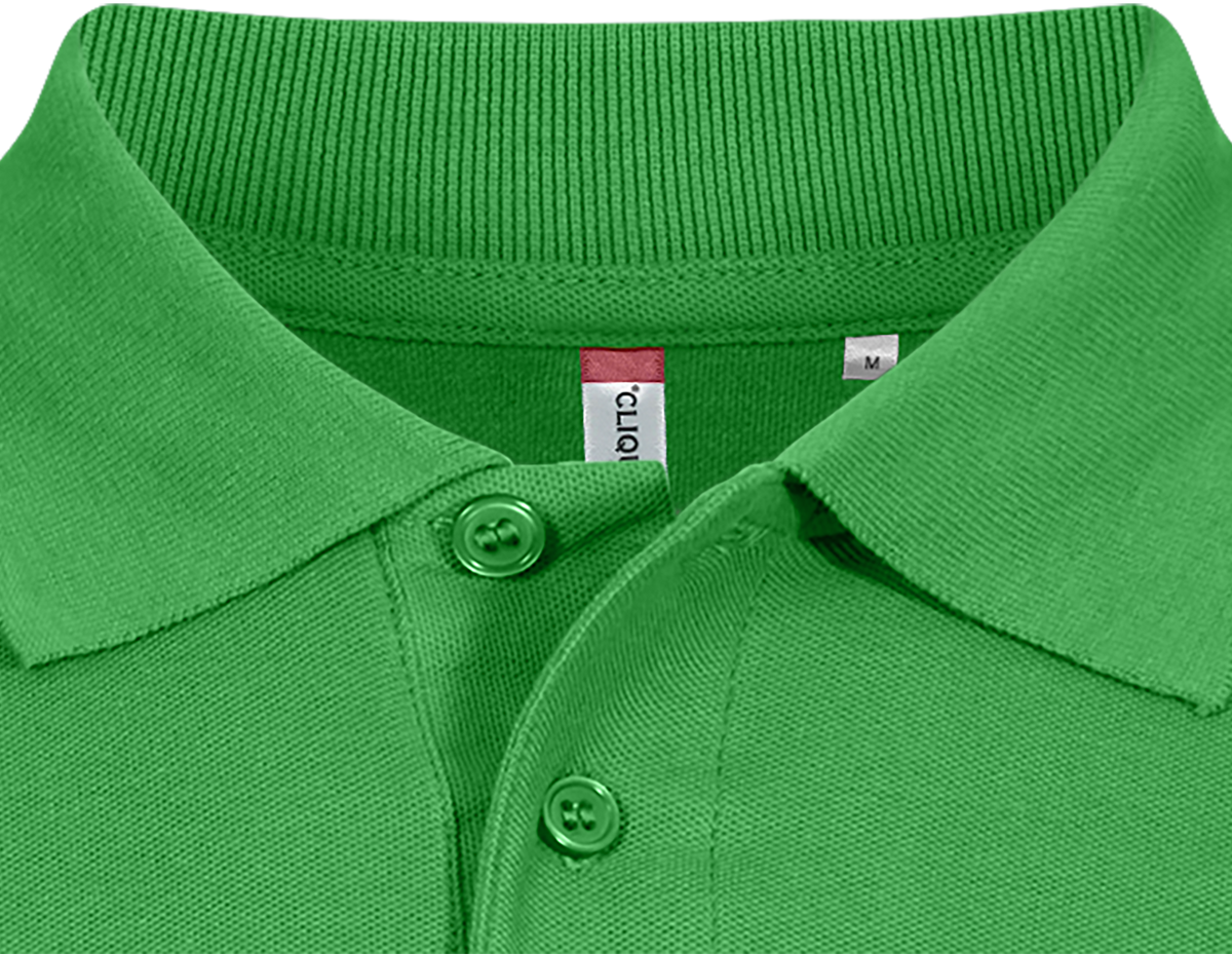 Clique Basic Polo – Eplegrønn – produktbilde