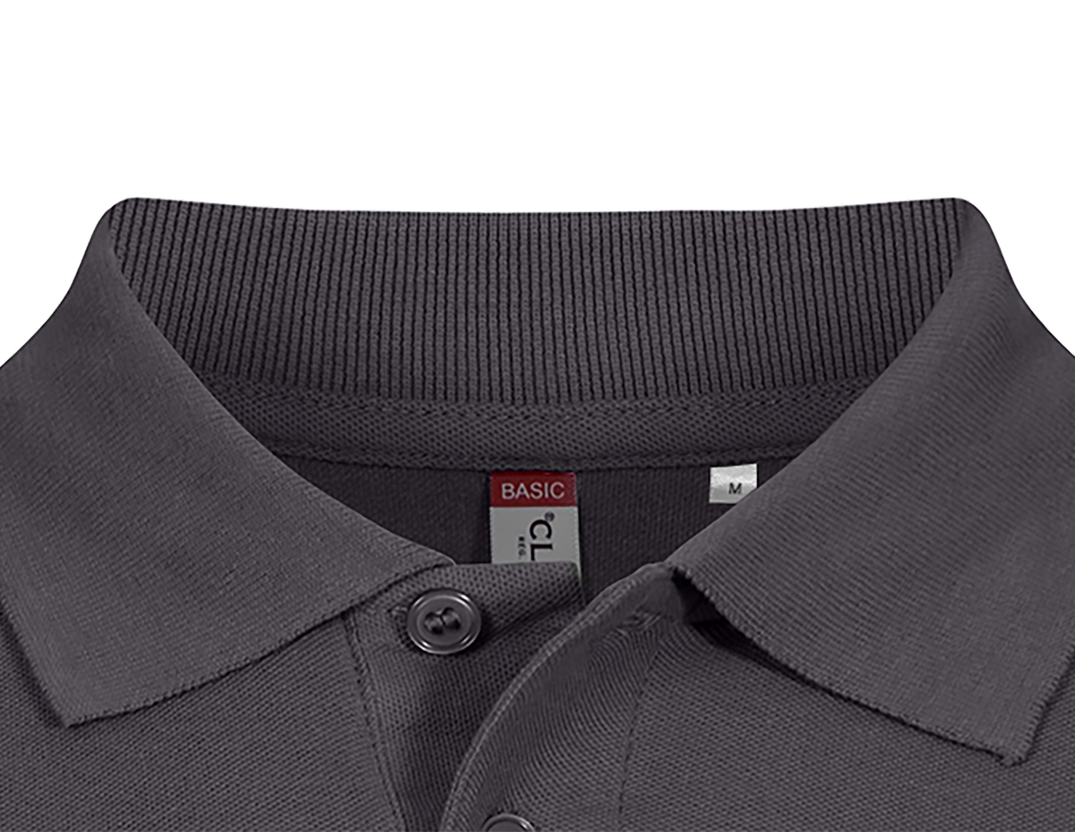 Clique Basic Polo – Metallgrå – produktbilde