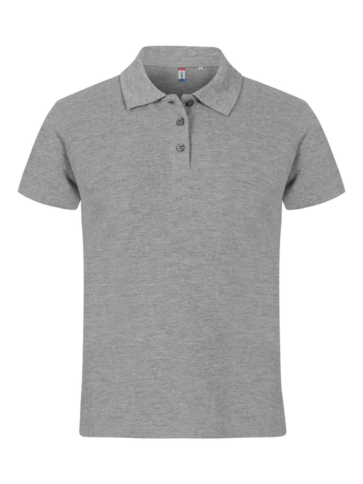 Clique Basic Polo – Gråmelert – forside