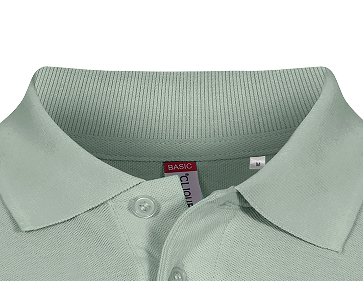 Clique Basic Polo – Salviegrønn – produktbilde