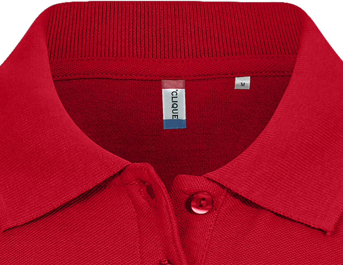 Clique Basic Polo – dame – Rød – produktbilde