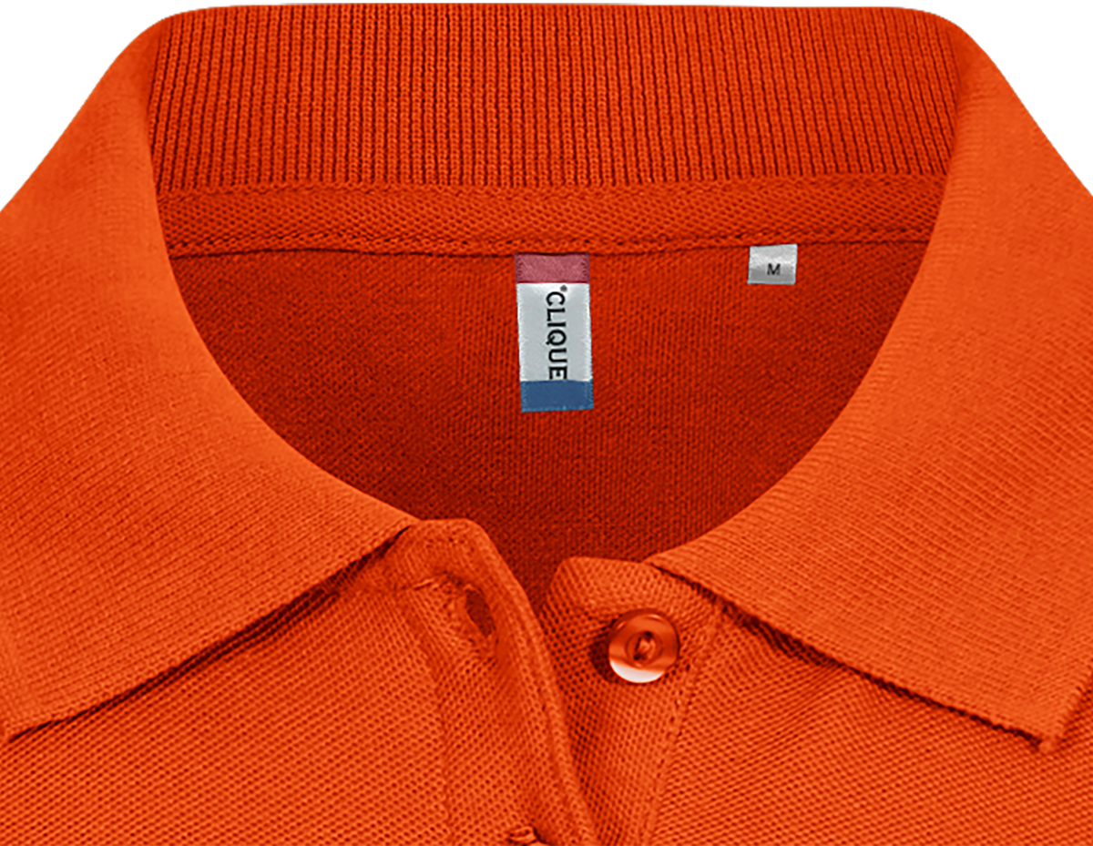 Clique Basic Polo – dame – Blodoransje – produktbilde