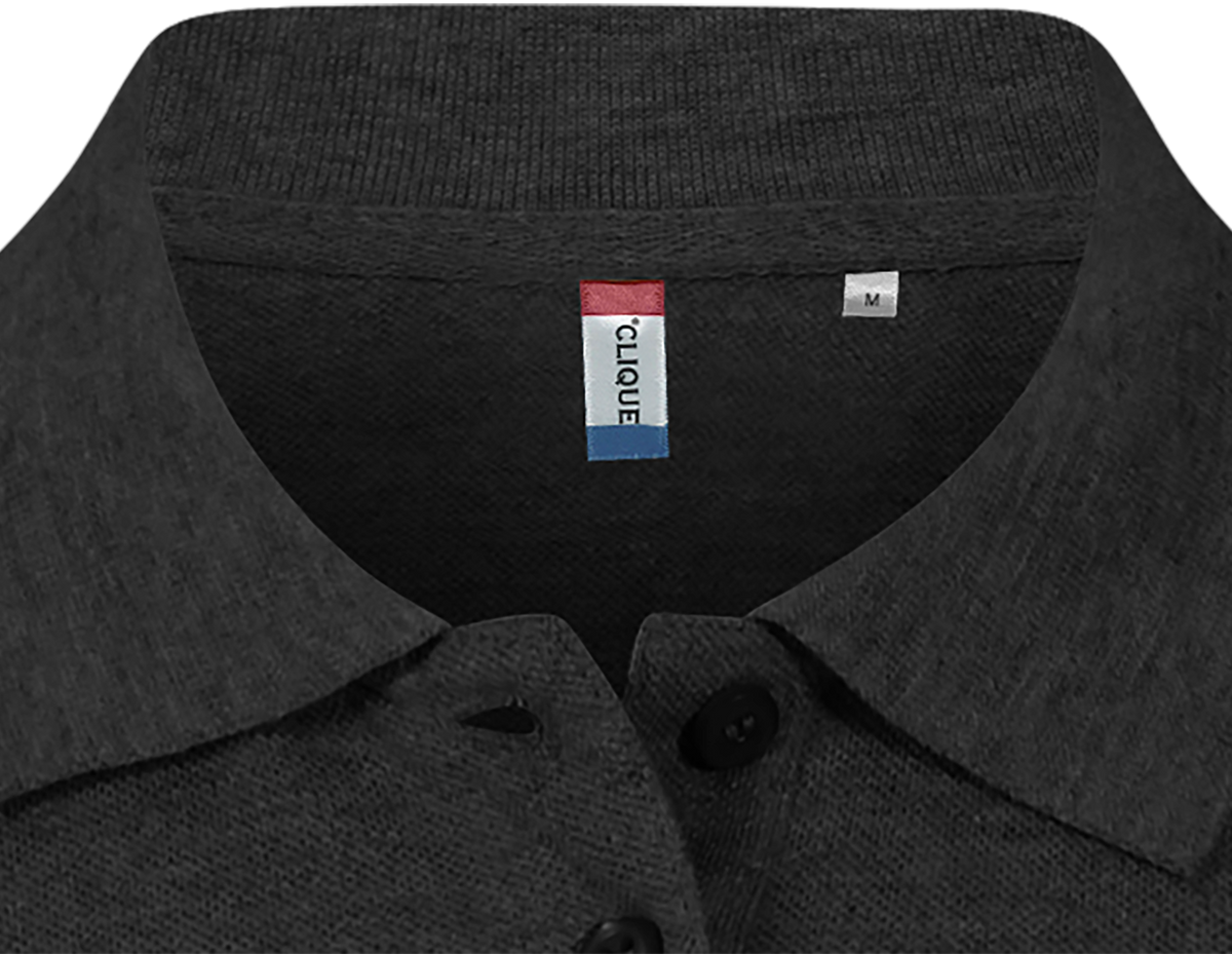 Clique Basic Polo – dame – Antrasittmelert – produktbilde