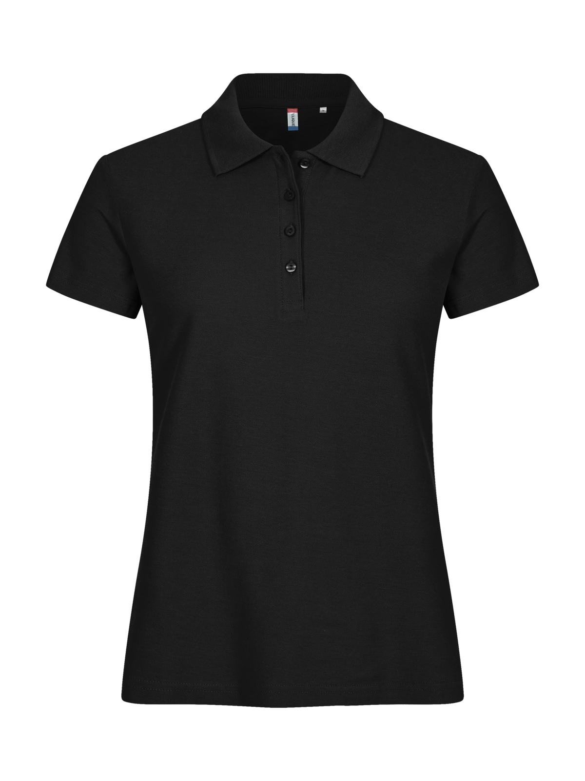 Clique Basic Polo – dame – Svart – forside