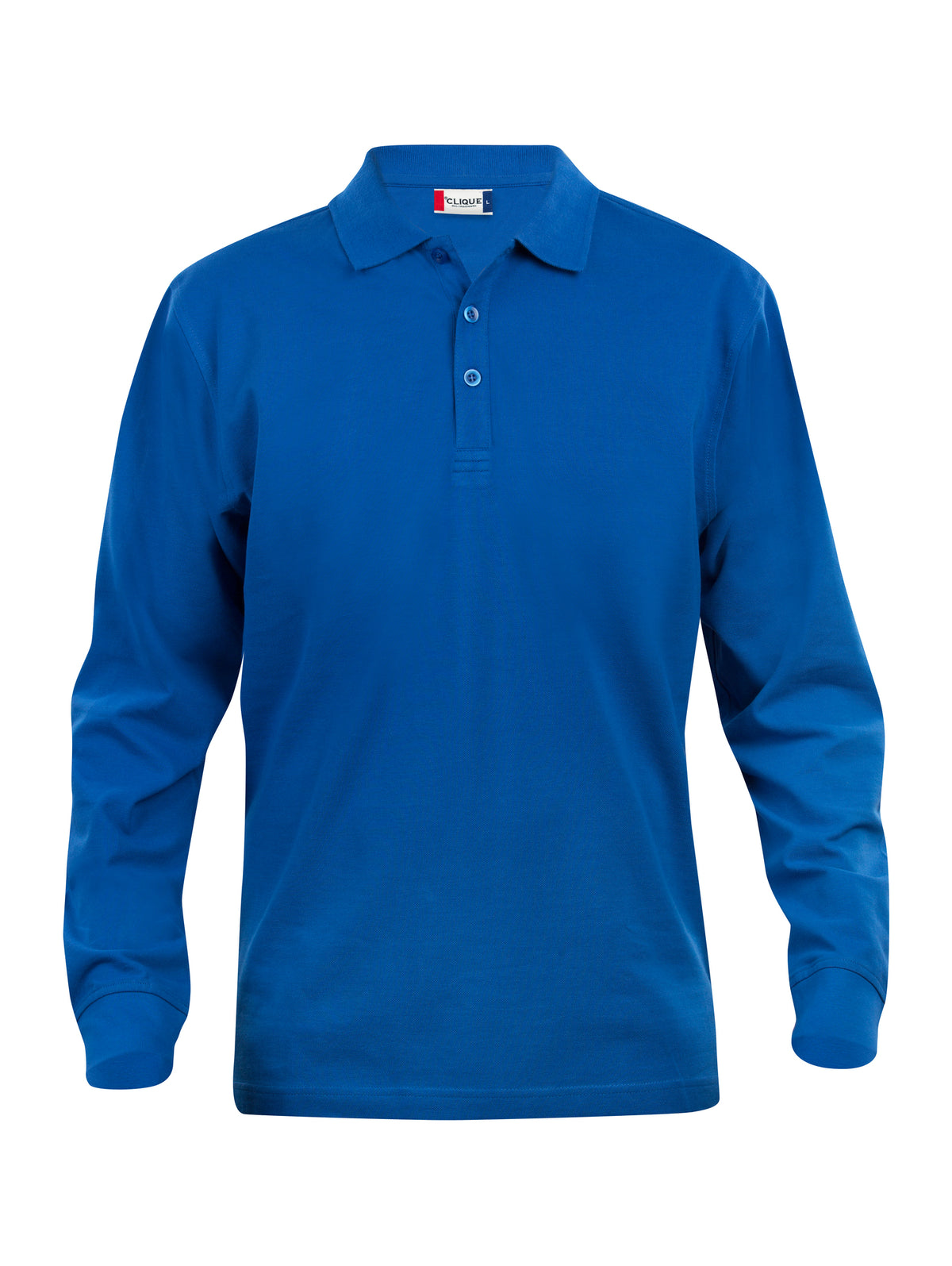 Clique Basic Polo L/S – junior – Blå – forside