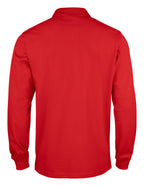 Clique Basic Polo L/S – junior – Rød – bakside