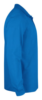 Clique Basic Polo L/S – junior – Blå – høyre side