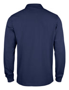 Clique Basic Polo L/S – junior – Marineblå – bakside