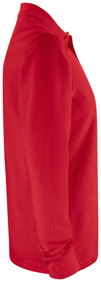 Clique Basic Polo Pocket L/S – Rød – høyre side